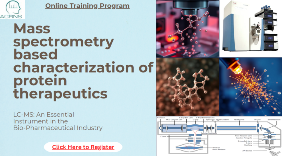 Online Training Program: Mass Spectrometry based characterization of proteins therapeutics